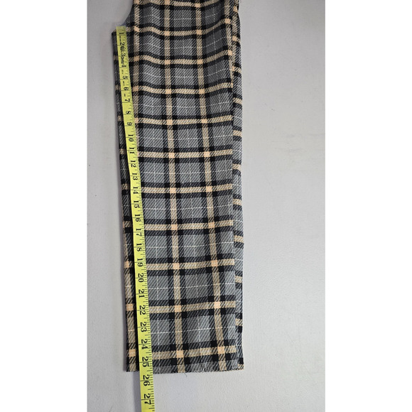 H&M Pants Women's 2 Tan Gray Plaid Ankle Tweed NWT - Picture 10 of 16